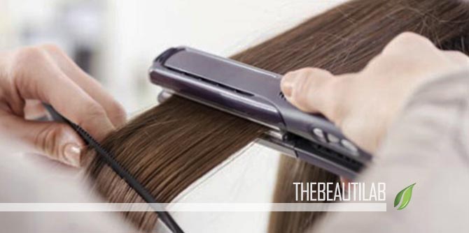 titanium hair brush straightener