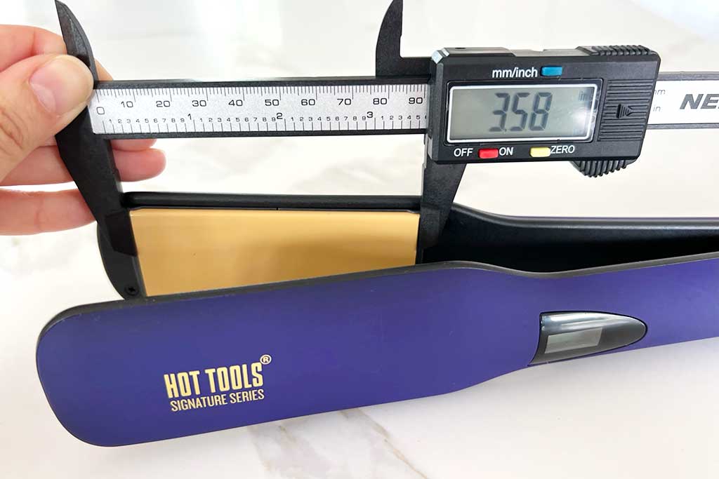 Hot-Tools-Purple-Ceramic-Digital-Flat-Iron-plate-length