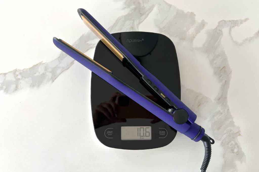 Hot-Tools-Purple-Ceramic-Digital-Flat-Iron-weight