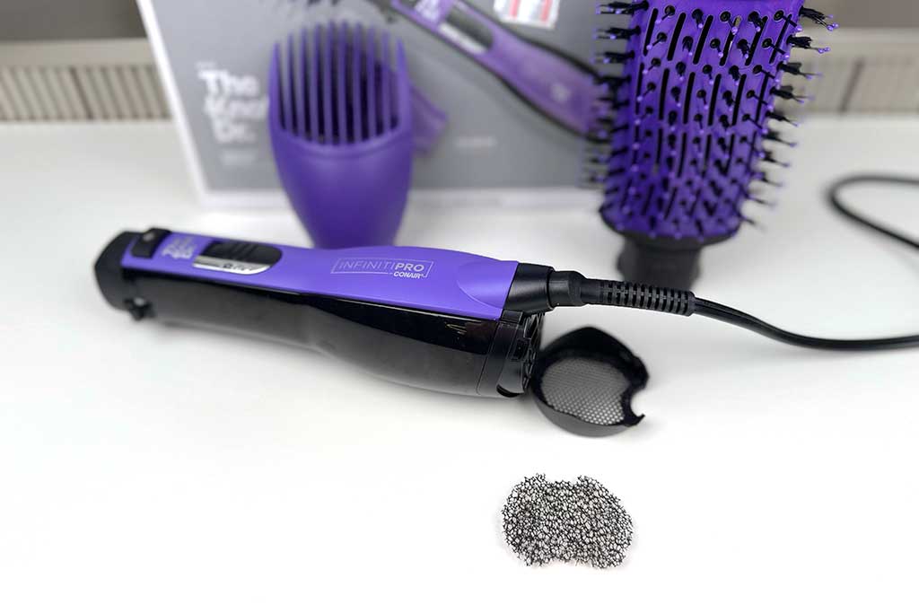 InfinitiPRO-by-Conair-The-Knot-Dr.-All-In-One-Oval-Dryer-Brush-filter-is-removable